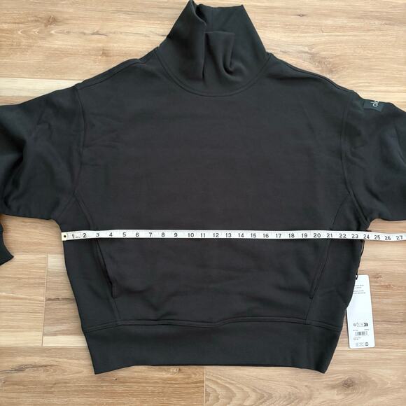 Alo Hazy Mock Neck Pullover Charcoal Green XS - Picture 4 of 8